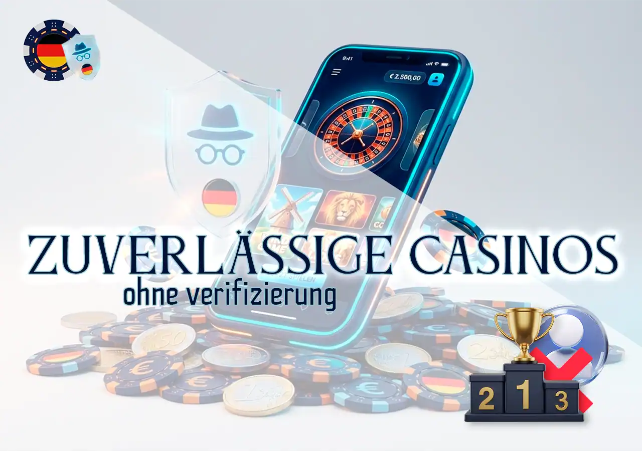 Vertrauenswürdige und geprüfte Online Casinos ohne Ausweis-Check.